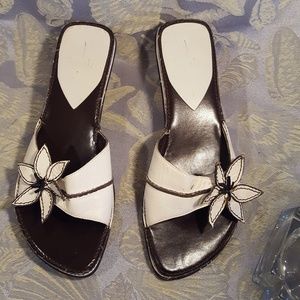 Brown and White Mules